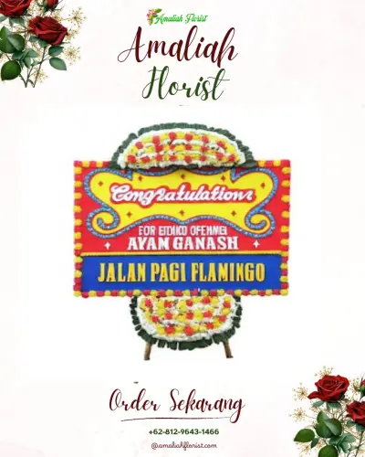 Bunga Papan Congratulation di Aula Korem 102 Panju Panjung
